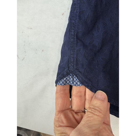 Ted Baker Navy Blue Contrast Flip Cuff Collar Dress Shirt Button Men Preppy 15.5 - Picture 7 of 9